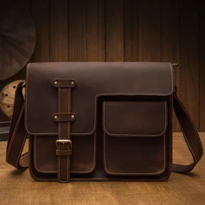 407713eb-1d73-4b7a-83be-793dd340729e.webp Men's Vintage Style Genuine Leather Satchel Bag