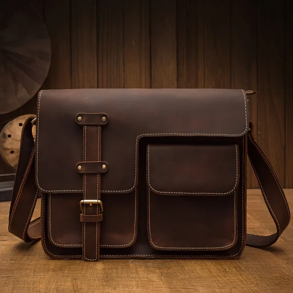 407713eb-1d73-4b7a-83be-793dd340729e.webp Men's Vintage Style Genuine Leather Satchel Bag